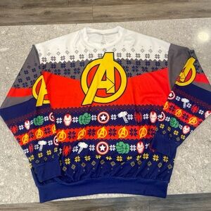 Marvel Avengers Men's Christmas Crewneck Sweatshirt—XL